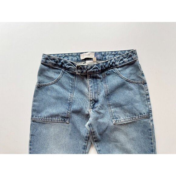 Vintage GAP Y2K Medium Vintage Wash Tab Front Flare Flared Jeans, Size 8 - Picture 10 of 12